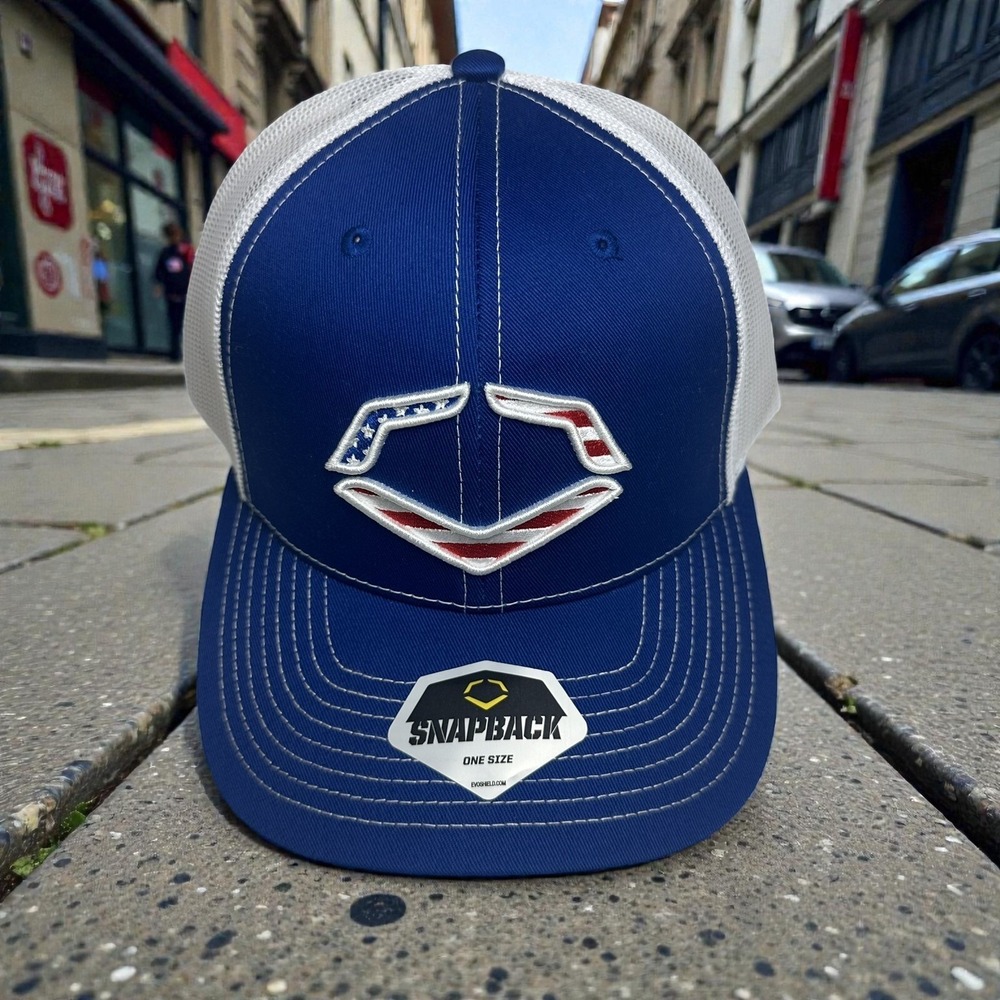 Evoshield Blue USA Mesh Trucker Baseball Cap Hat Golf Snap Back One Size NEW‎